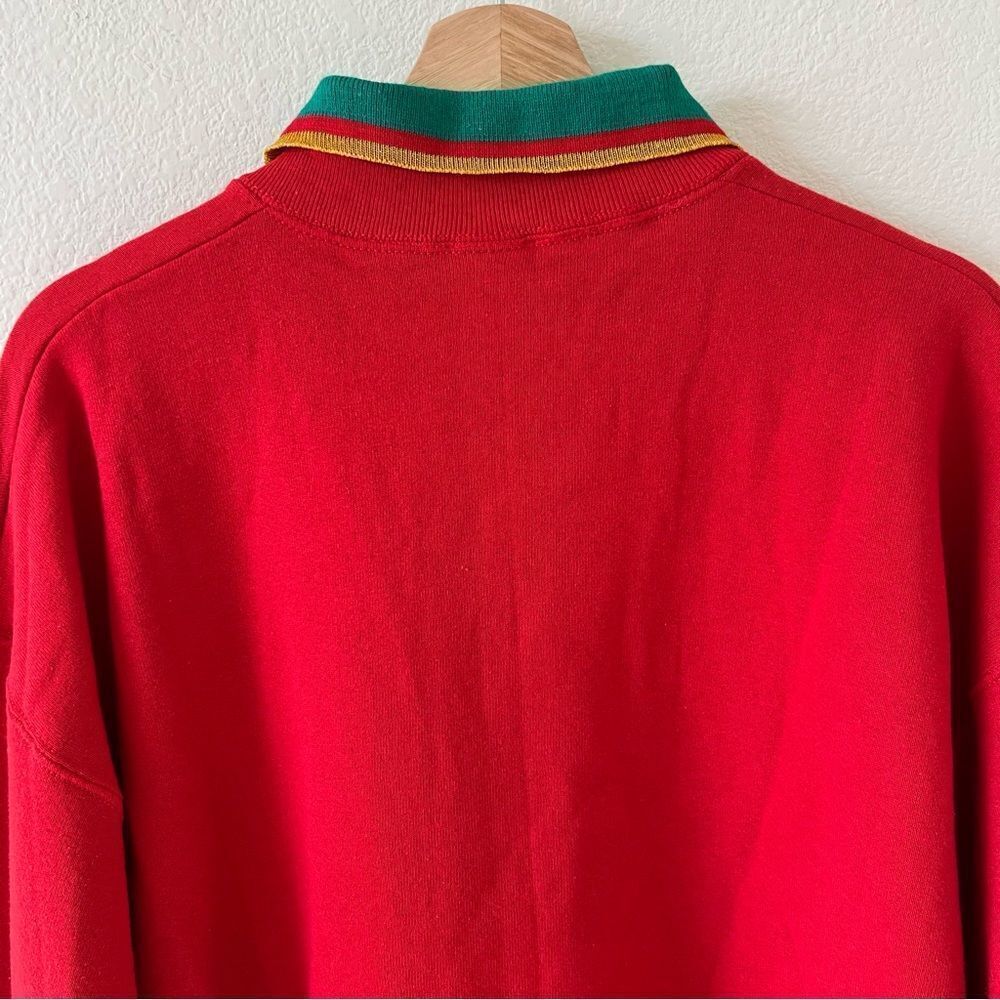 Vintage  Made in USA Hand Painted Beary Christmas Holiday Sweatshirt SZ OSFA - Picture 7 of 12